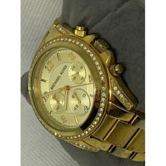 Michael Kors MK5166 Women's Watch Stainless Steel Gold Analog 39mm Quartz B783 - Picture 3 of 9